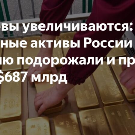 За неделю международные резервы РФ выросли на $4,4 млрд