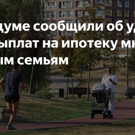 В Госдуме планируют удвоить выплаты на ипотеку для многодетных семей
