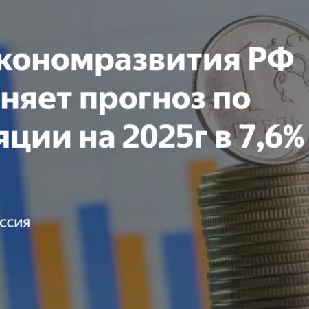 Прогноз Минэкономики: Инфляция 7,6% в 2025 году