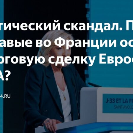 Марин Ле Пен жестко раскритиковала торговое соглашение между ЕС и США