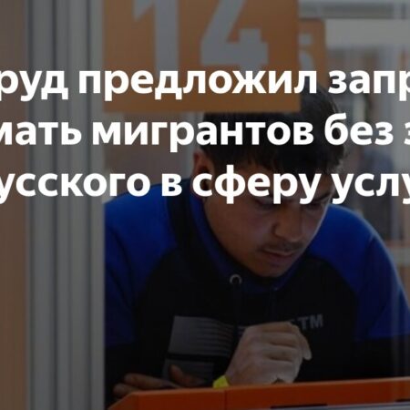 Минтруд: Мигрантов без знания русского языка не будут нанимать на ряд социально-ориентированных профессий