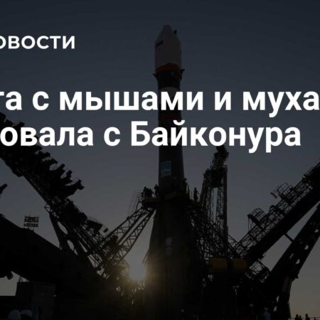 Ракета с мышами и мухами успешно стартовала с Байконура