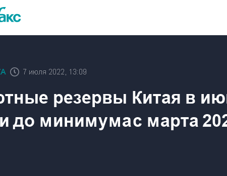 Валютные резервы Китая продемонстрировали рост в августе