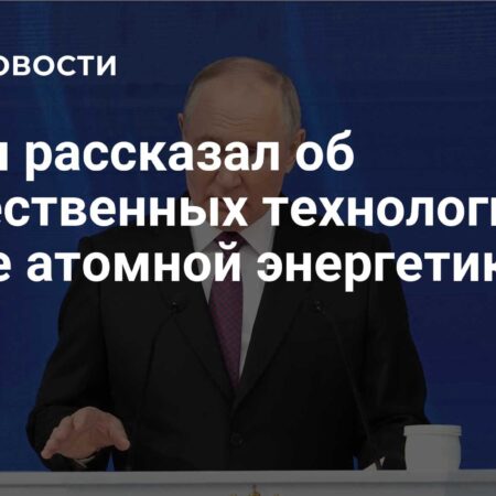 Путин: Атомные технологии уверенно входят в категорию чистой энергии
